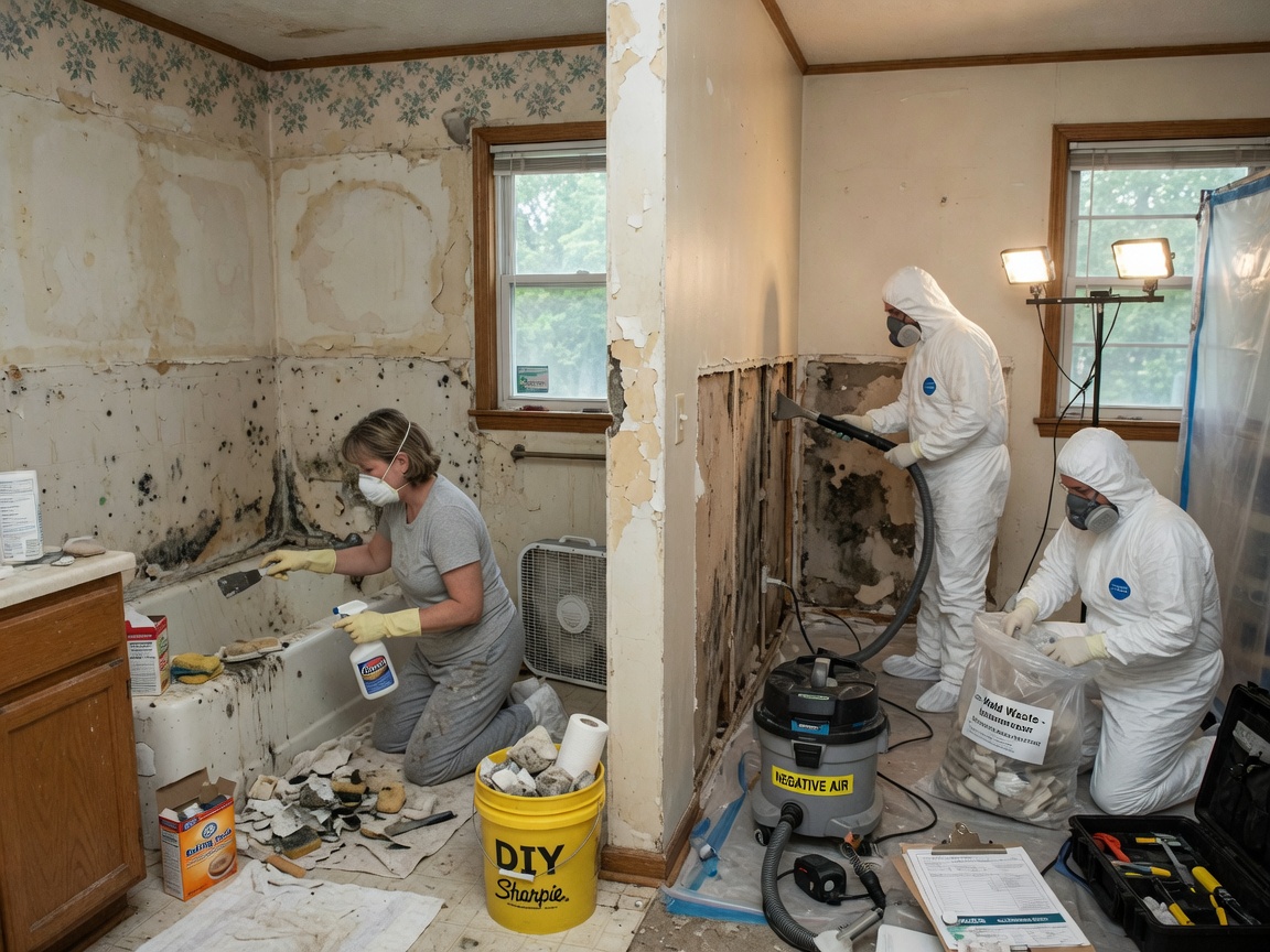 DIY vs Professional Mold Removal: What Greensboro Homeowners Should Know
